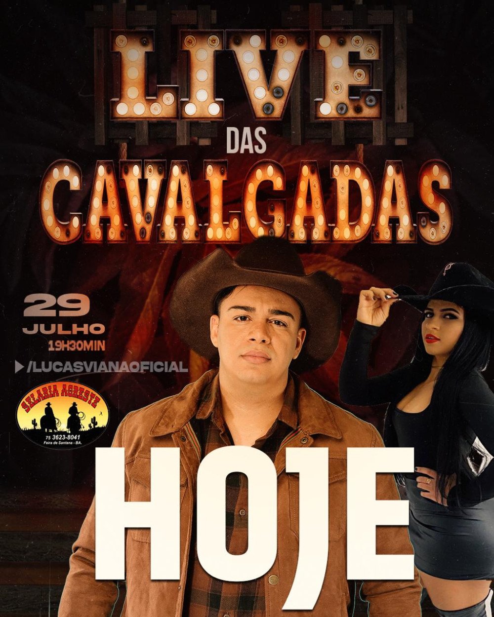 Cantor Lucas Viana faz live com músicas de cavalgada