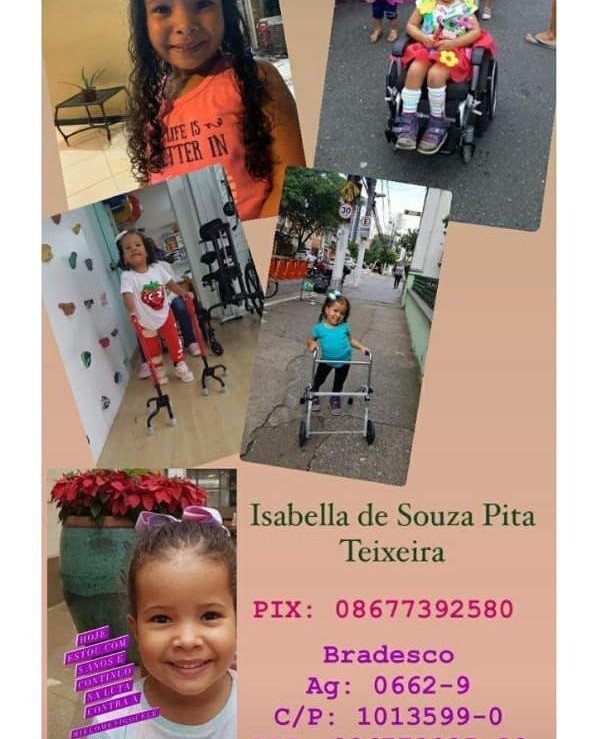Ajudem a pequenina Isabella.