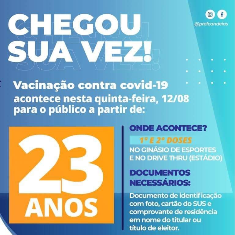 Vacinação em Candeias segue em ritmo acelerado!