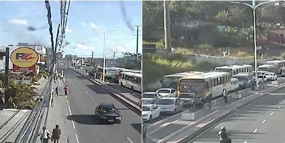 Protesto fecha dois sentidos da Avenida Suburbana em Salvador