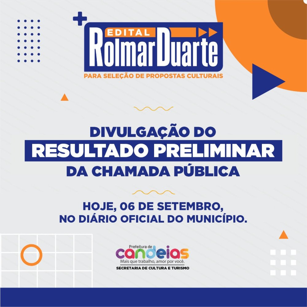 Candeias: Prefeitura divulgou resultado preliminar do edital Romar Duarte