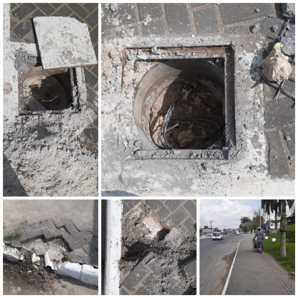 Fiação pública é furtada na BA-522, em Candeias.