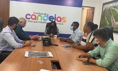 Marivalda se reúne com empresa que irá executar obras de contenção em Candeias