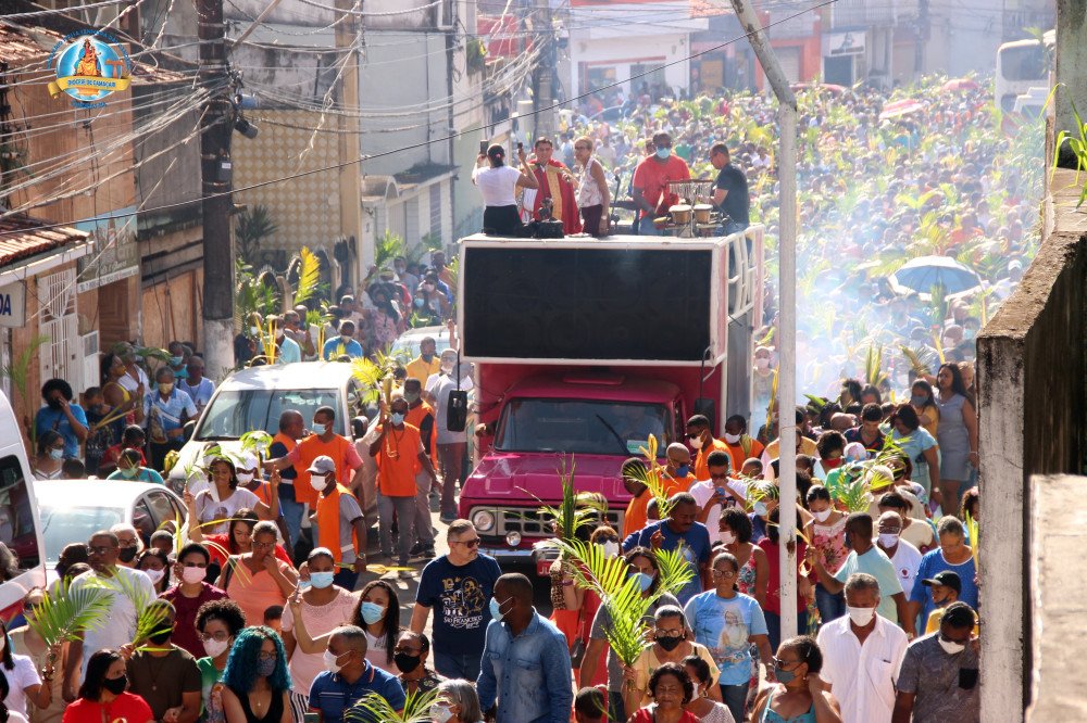Após dois anos, Procissão de Ramos é realizada em Candeias com presença de público