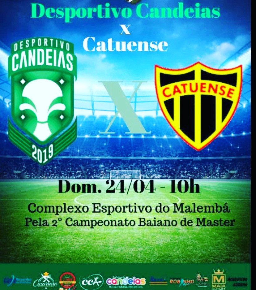 Futebol: Desportivo Candeias enfrenta Catuense em estreia da Copa Baiana de Master