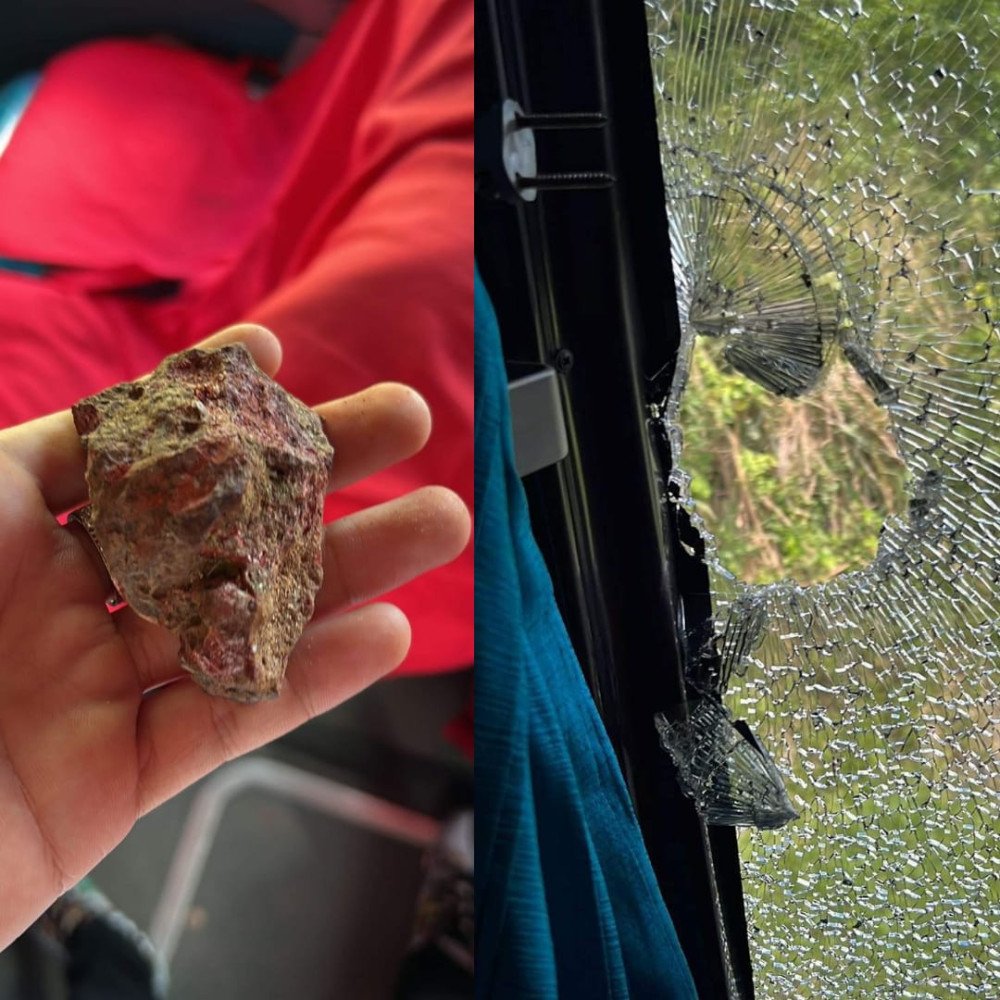 Candeias: Ônibus particular que transporta estudantes para Salvador sofre ataque com pedra em menino Jesus