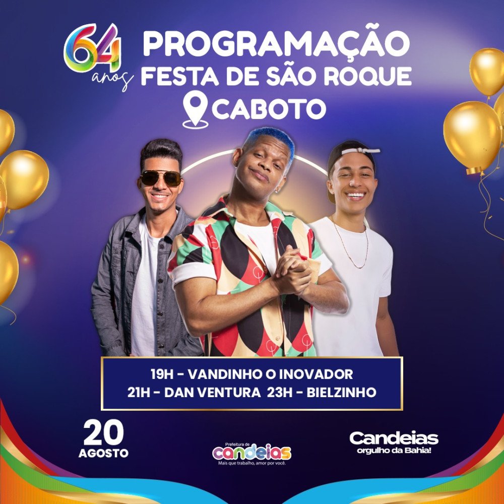 Candeias: Prefeitura divulga atrações da festa de caboto