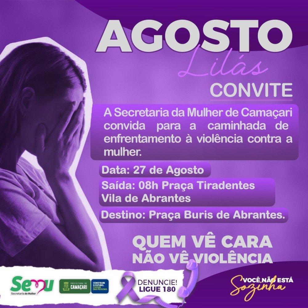 Semu realiza 2ª caminhada pelo Fim da Violência contra a Mulher