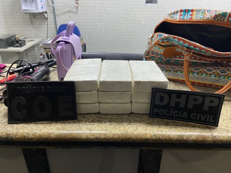 Jovem é presa transportando R$ 180 mil em cocaína na BR-324