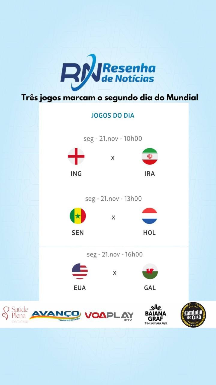 Três jogos marcam o segundo dia do Mundial