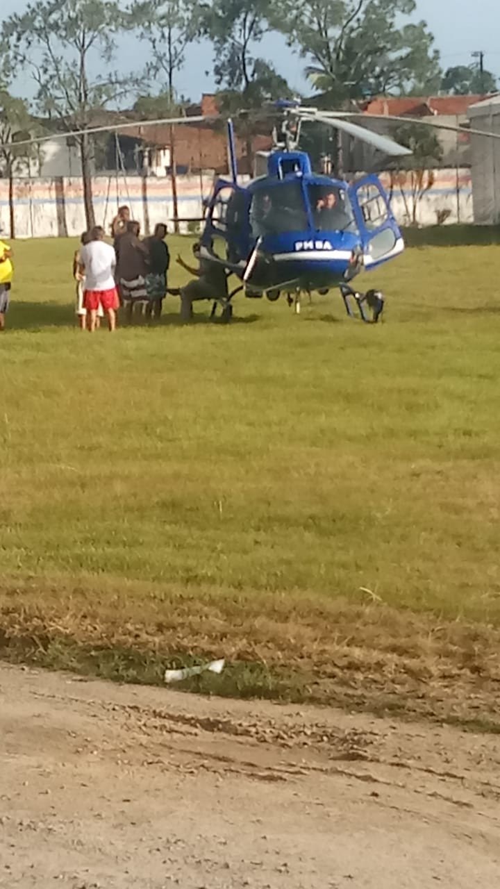 SFC: Vítima de acidente é transferida de helicóptero para Salvador