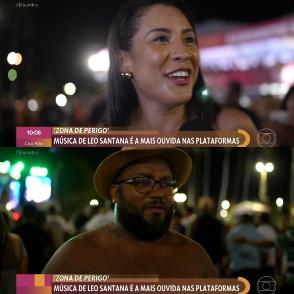 Candeieses foram destaques no programa Encontro da TV Globo ao som de Léo Santana