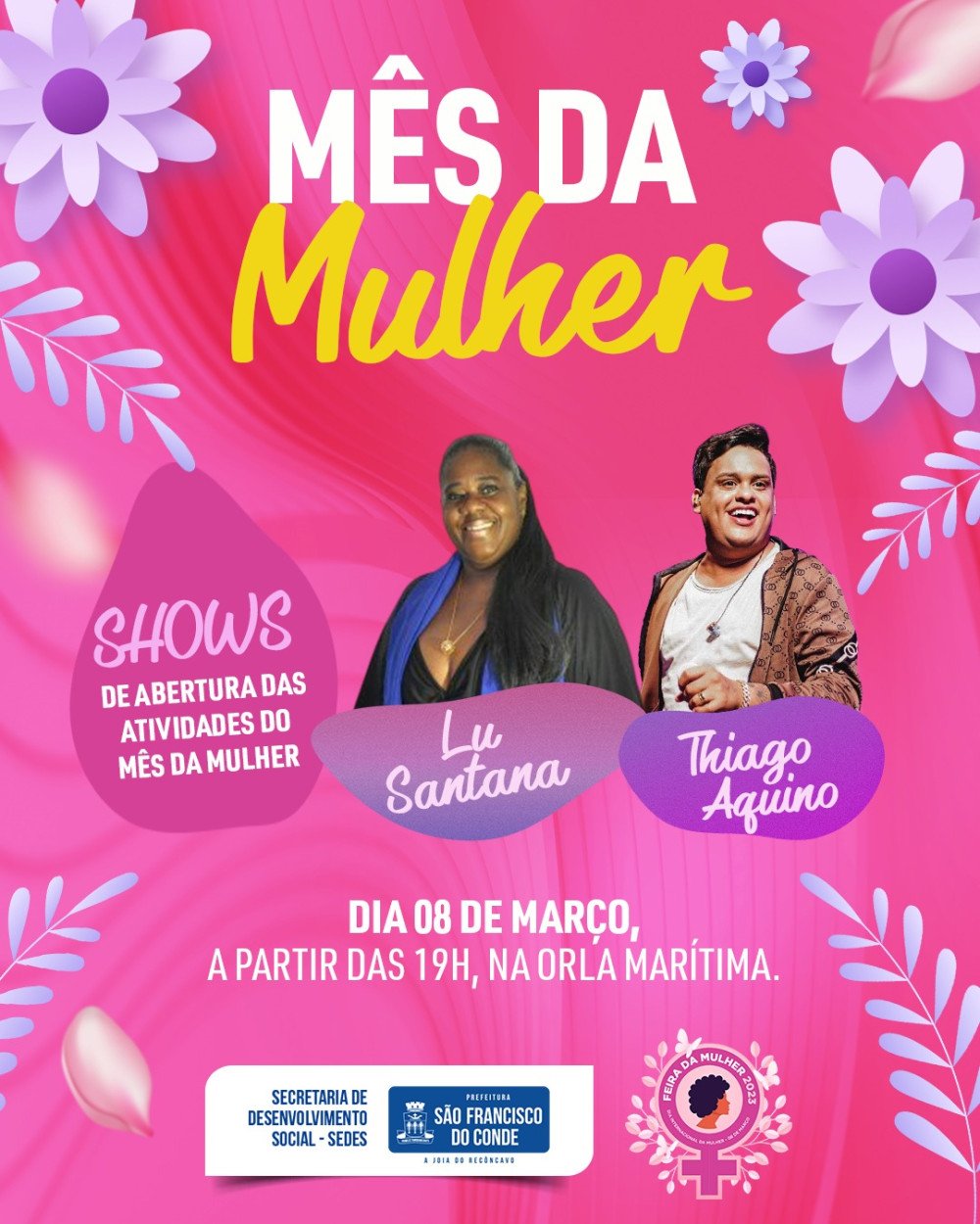 Thiago Aquino e Lu Santana agitam SFC em programação especial dedicada à mulher