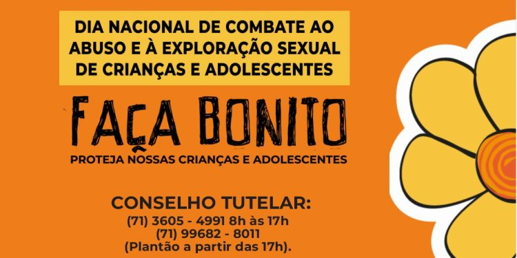 Candeias: Campanha do Maio Laranja, “Faça Bonito” chama população para proteger crianças e adolescentes contra violência sexual