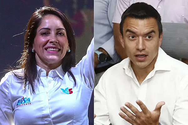 Eleições presidenciais: esquerda sai na frente com Luísa Gonzáles e vai disputar 2º turno contra liberal Daniel Noboa no Equador