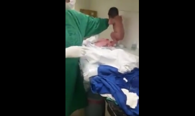Bebê caminha logo depois de nascer e vídeo bomba na web