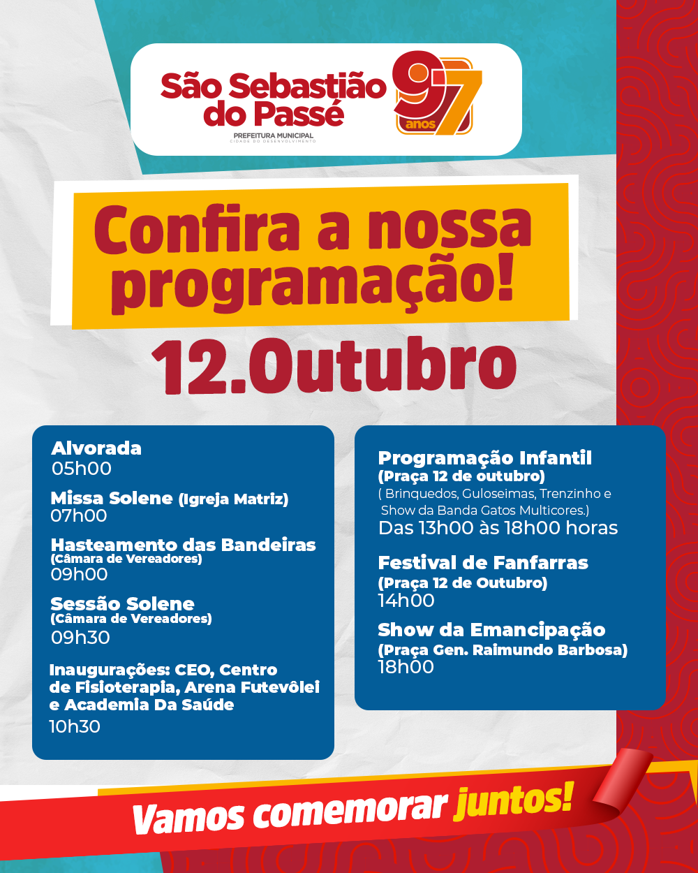 São Sebastião do Passé: 97 anos de Emancipação Política