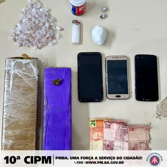 4°PELOTÃO EFETUA PRISÕES FLAGRANTE POR TRÁFICO DE DROGAS EM SFC