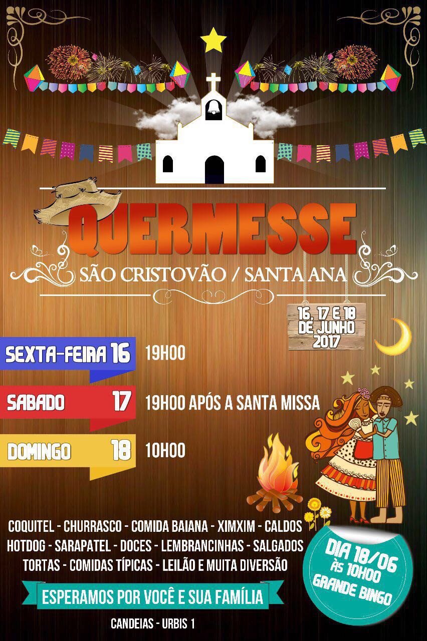 Comunidade Católica da Urbis I realiza quermesse em prol dos festejos de São de Cristóvão e Santa Ana