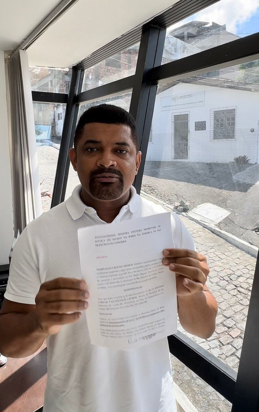 VEREADOR MARIVALDO DO AMARAL (PT) APRESENTA DENÚNCIA NO MINISTÉRIO PÚBLICO EXIGINDO QUE O PREFEITO PAGUE O PAGAMENTO DO PISO DA ENFERMAGEM EM SÃO FRANCISCO DO CONDE.