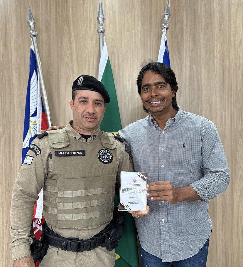 Comandante da 10ªCIPM e Prefeito dialogam sobre segurança pública em Candeias.
