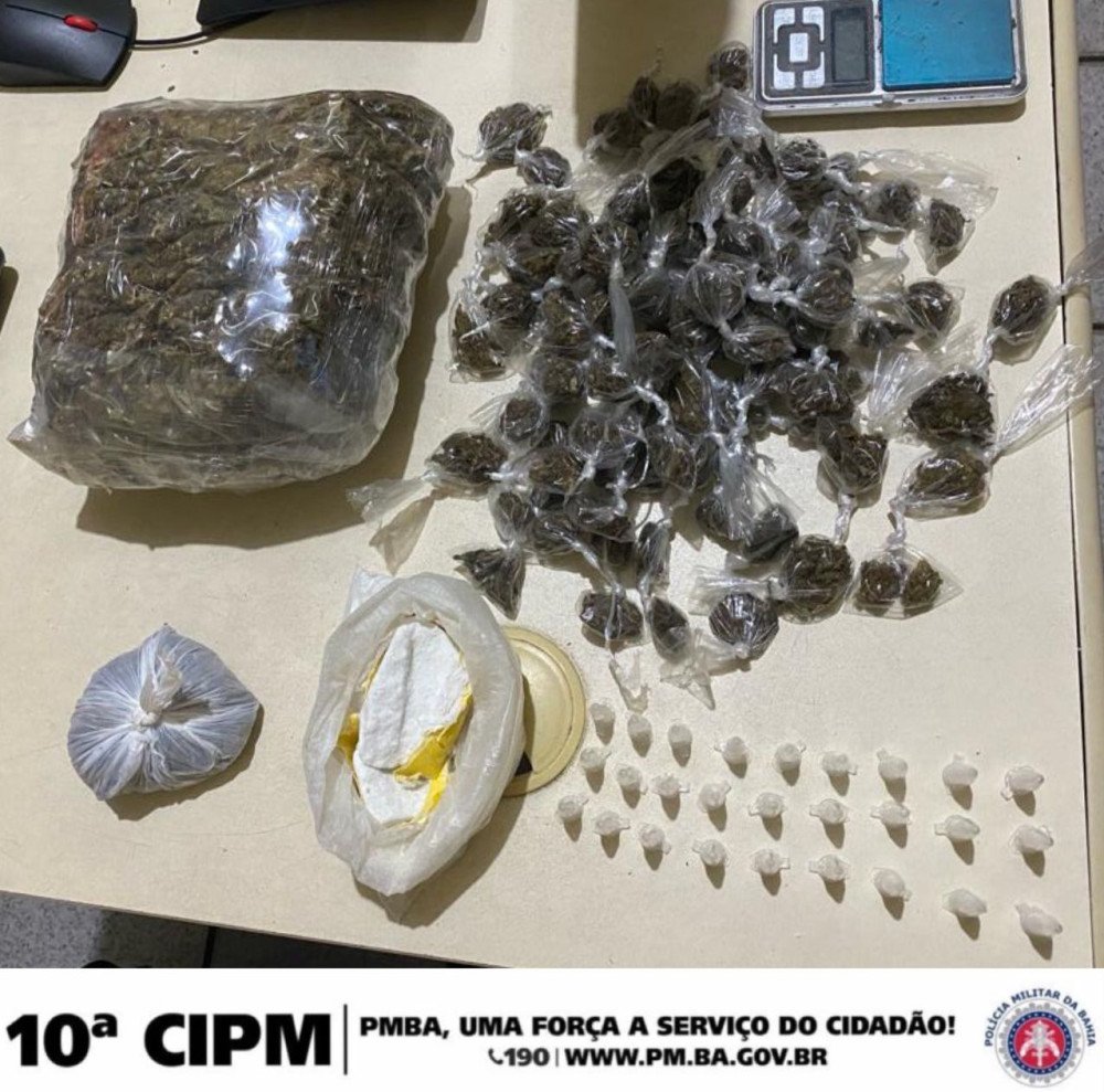 10ª Realiza prisão de Indivíduo Envolvido no Tráfico de Drogas em São Francisco do Conde