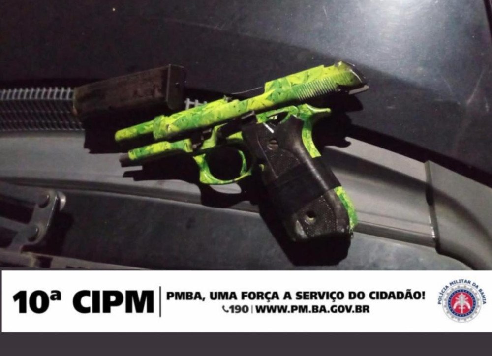 Candeias: 10ª prende indivíduo em flagrante por Porte Ilegal de Arma de fogo