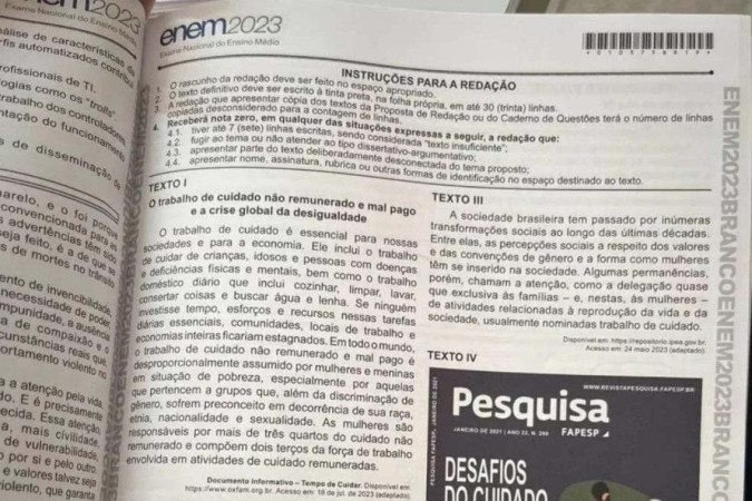 Enem 2023: apenas quatro alunos da rede pública tiram nota mil na redação